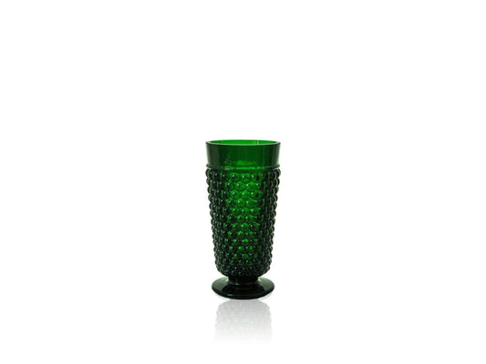 Dark Green Hobnail Goblet