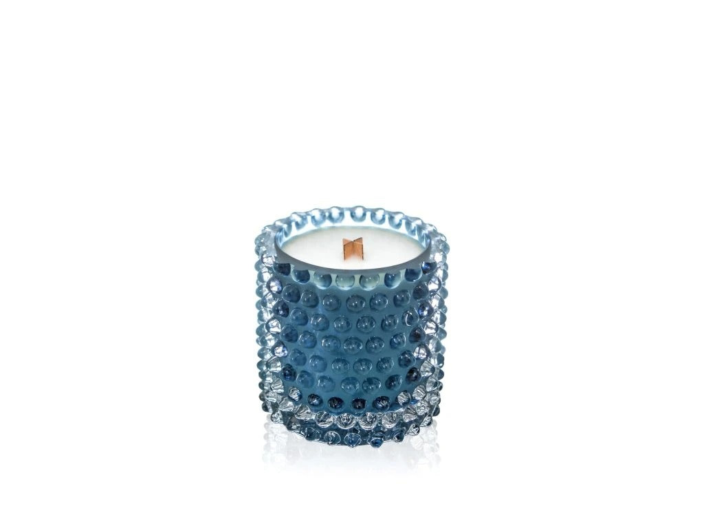 Underlay Blue Smoke Hobnail Candle Small