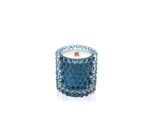 Underlay Blue Smoke Hobnail Candle Small