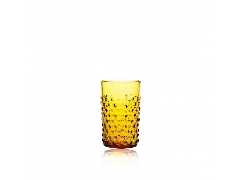 Amber Hobnail Tumblers