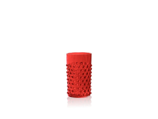 Underlay Garnet Hobnail Tumblers