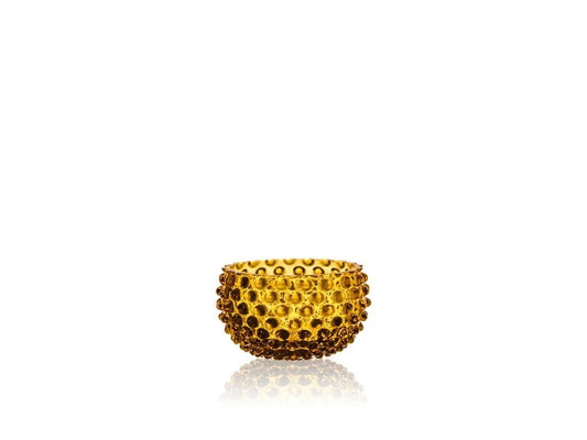 Amber Hobnail Bowl - Small