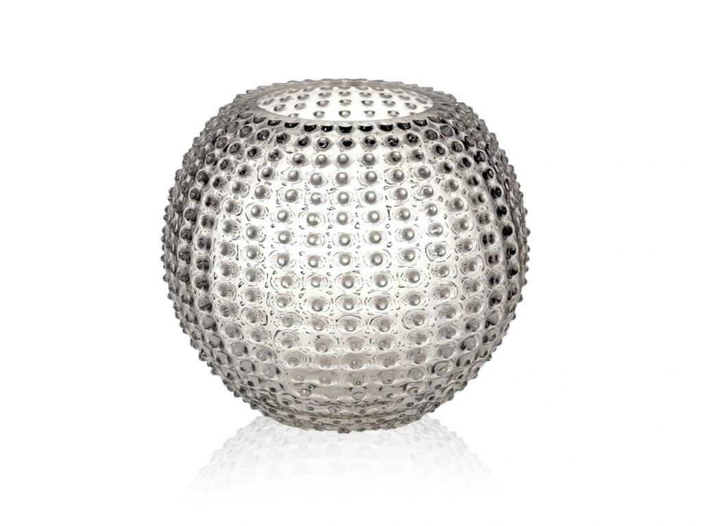Underlay Black Smoke Hobnail Vase Large