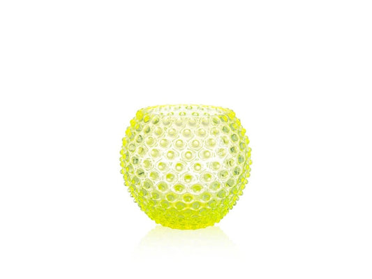 Neon Citrine Hobnail Round Vase