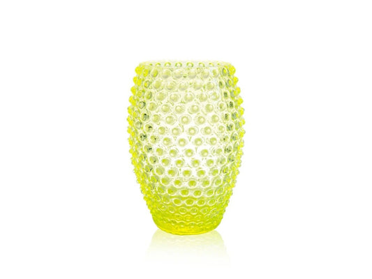 Neon Citrine Hobnail Oval Vase