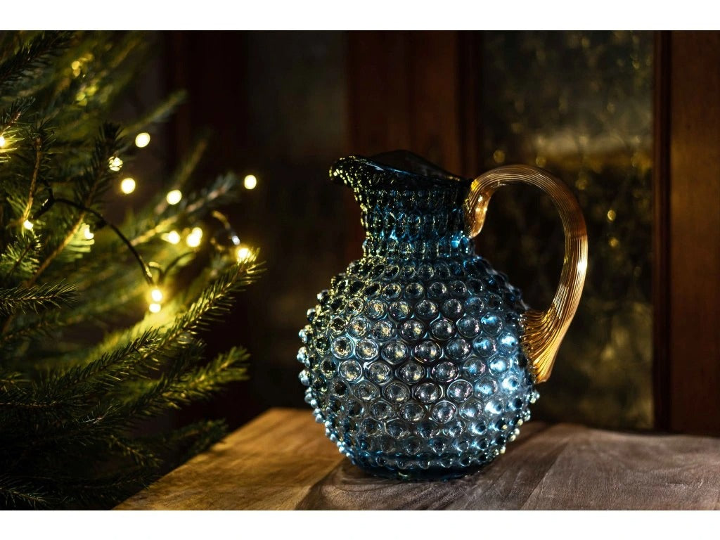 Underlay Blue Smoke Hobnail Large Jug 2L