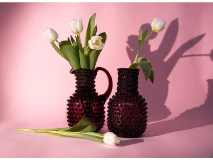 Violet Hobnail Carafe