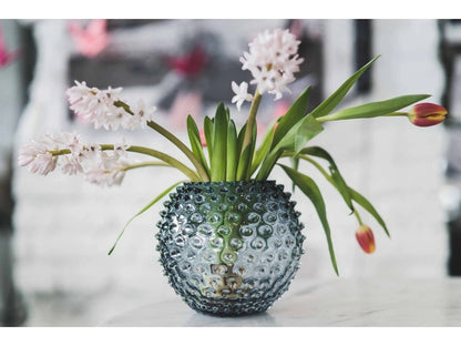 Underlay Blue Smoke Hobnail Round Vase