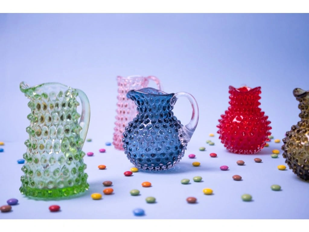 Underlay Blue Smoke Hobnail Creamer