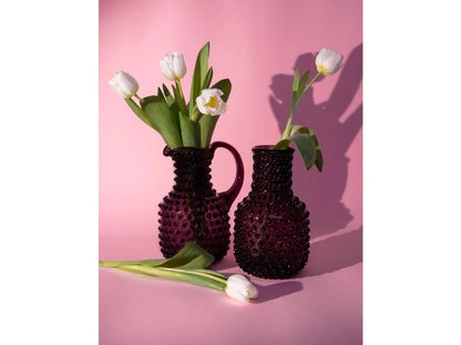 Violet Hobnail Carafe