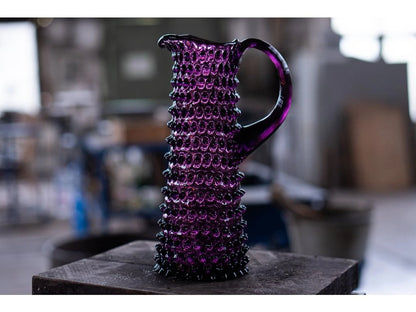 Violet Hobnail Jug Tall