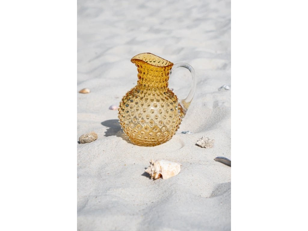 Underlay Amber Hobnail Jug