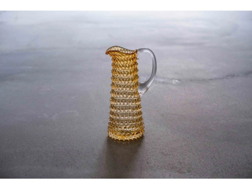 Underlay Amber Hobnail Jug Tall