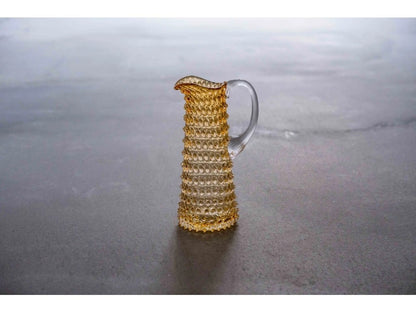 Underlay Amber Hobnail Jug Tall