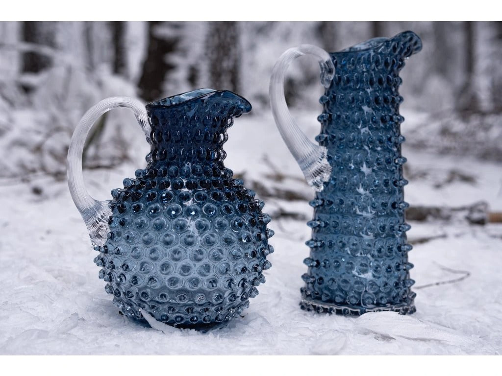 Underlay Blue Smoke Hobnail Jug Tall