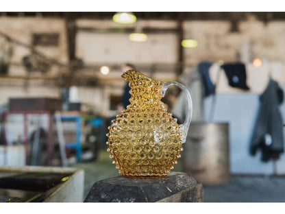 Underlay Amber Hobnail Jug